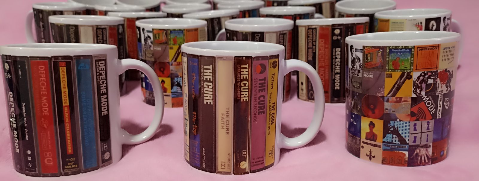 Depeche Mode és The Cure kazetta design bögrék - nagy sorozat