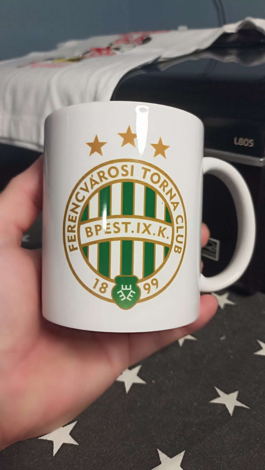 Ferencvárosi TC (FTC) logós fehér bögre
