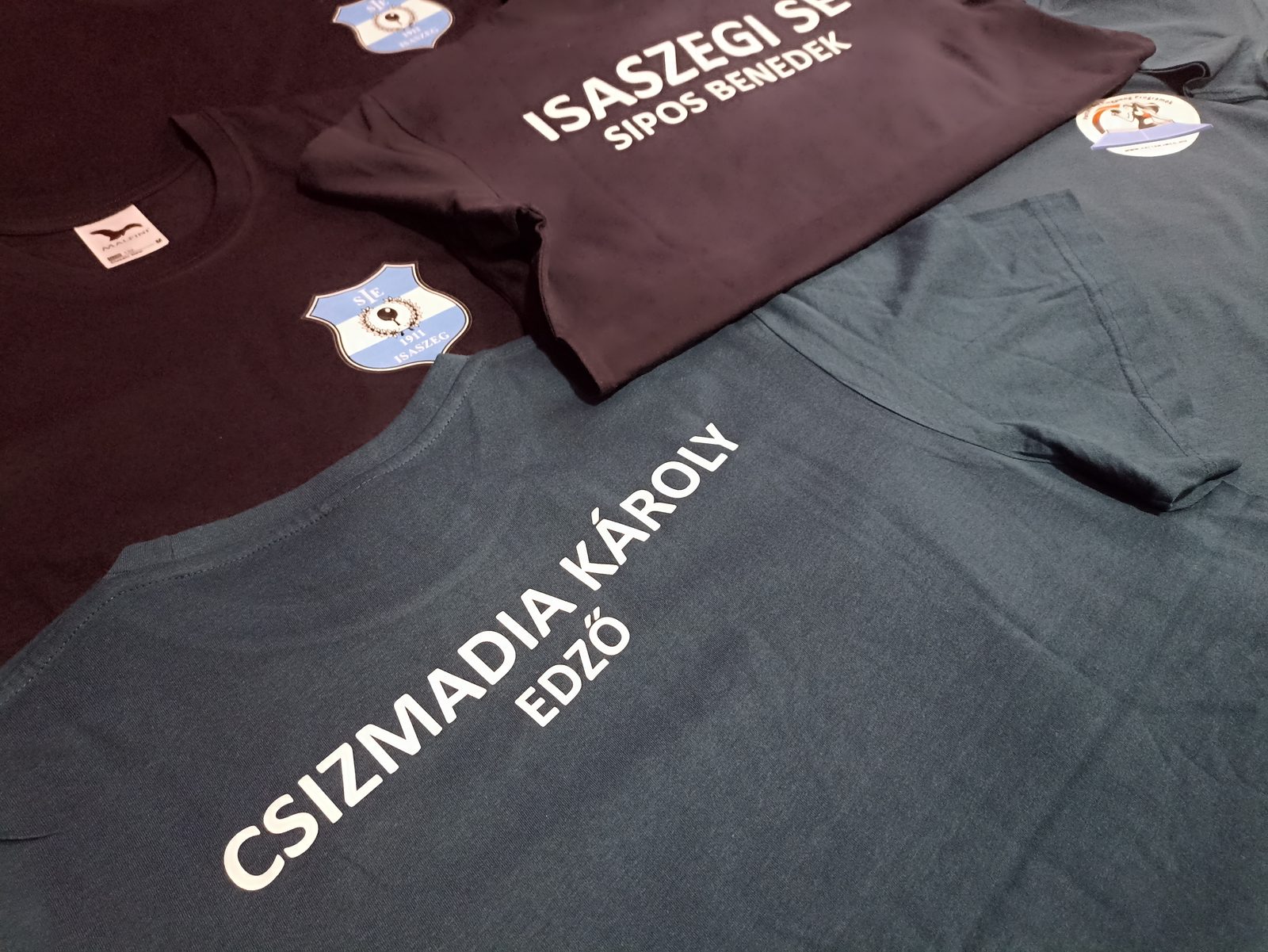 Isaszegi SE edzői pólók – Csizmadia Károly edző felirat