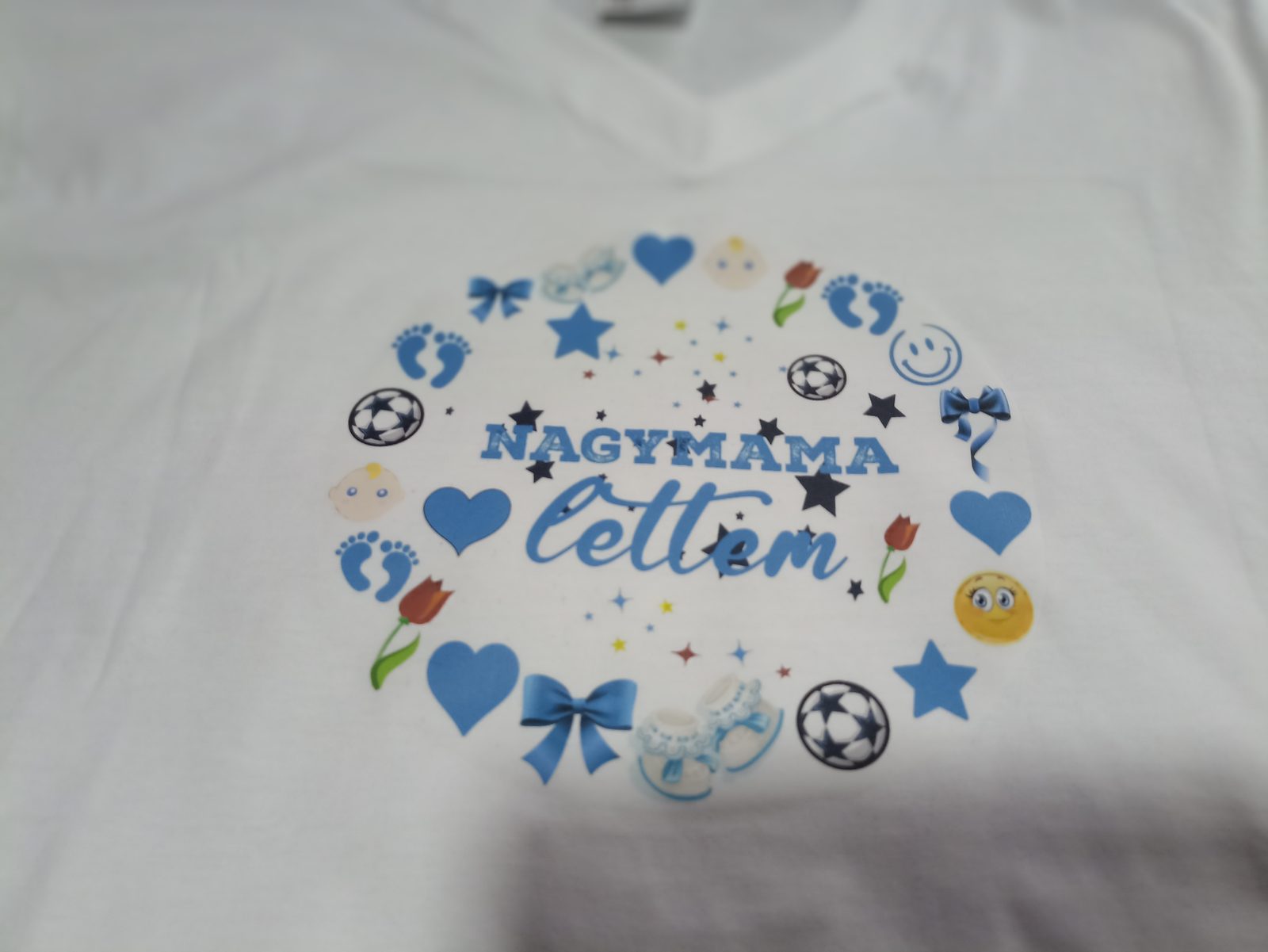 Nagymama lettem póló babás ikonokkal