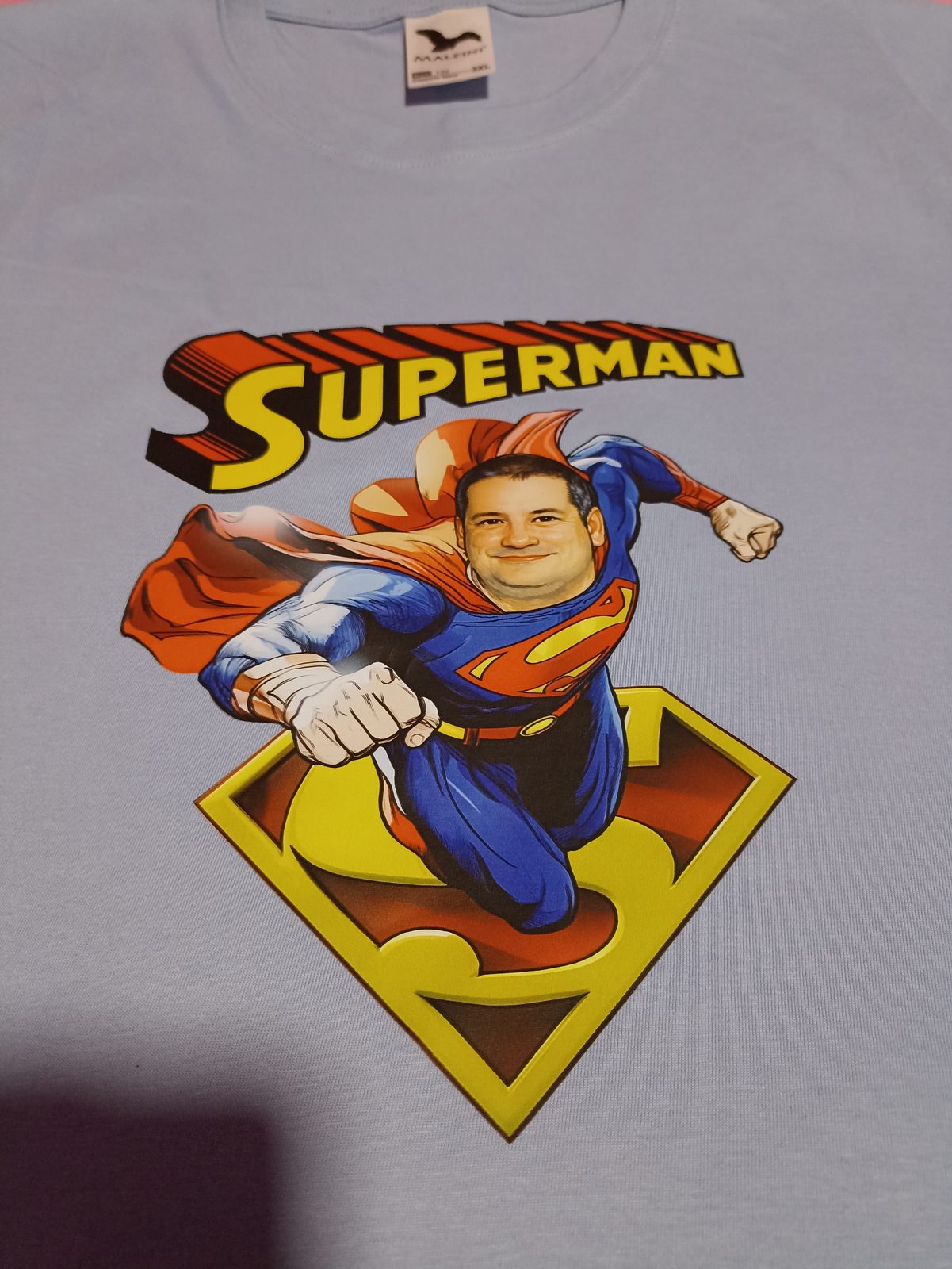 Superman fotós póló egyedi arccal